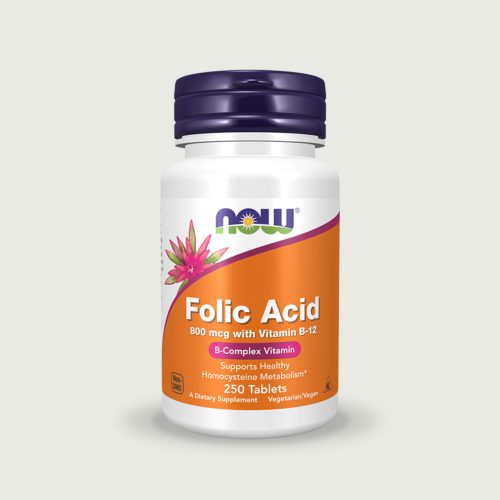 Folic Acid 800 mcg with Vitamin B-12 250 Tablets